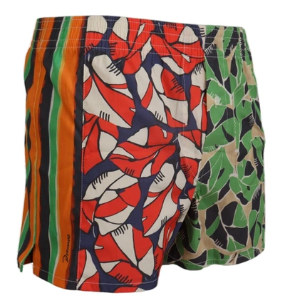Shop Dsquared² Multicolor Floral Print Men Beachwear Shorts Men's Swimwear