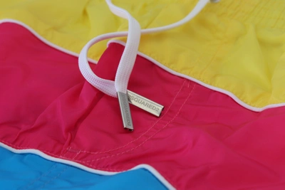 Shop Dsquared² Multicolor Logo Print Men Beachwear Shorts Men's Swimwear