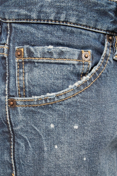 Dsquared2 Navy Distressed 'cool Guy Jean' Denim Pants In Blue