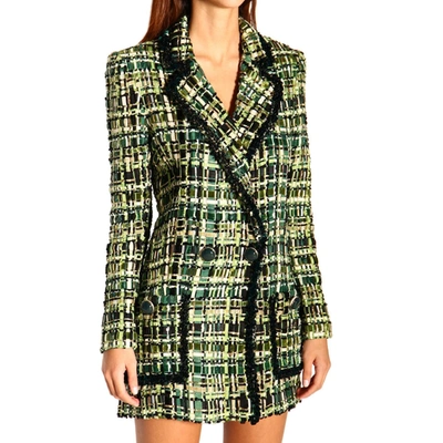 Shop Elisabetta Franchi Elegant Forest Green Buttoned Women's Jacket