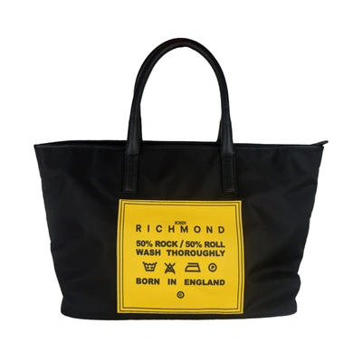 Shop John Richmond Elegant Yellow Shoulder Bag With Leather  Accents