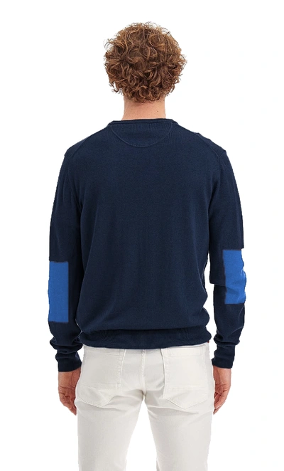 Shop La Martina Blue Cotton Men's Sweater
