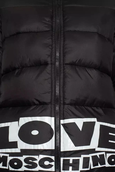 Shop Love Moschino Black Nylon Jackets &amp; Women's Coat