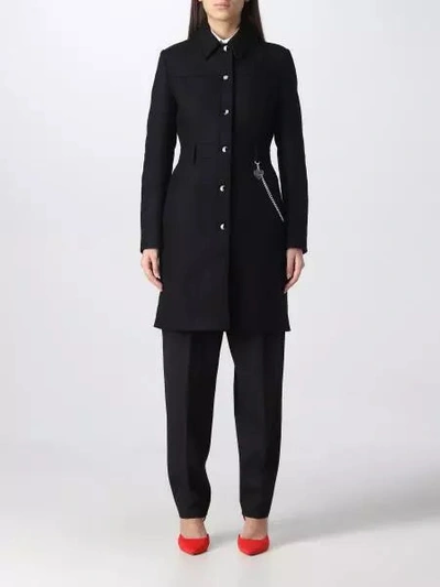 Shop Love Moschino Black Wool Jackets &amp; Women's Coat