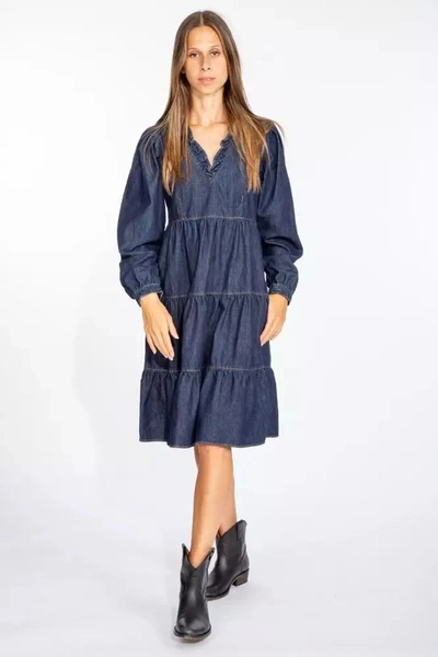 Shop Love Moschino Blue Cotton Women's Dress