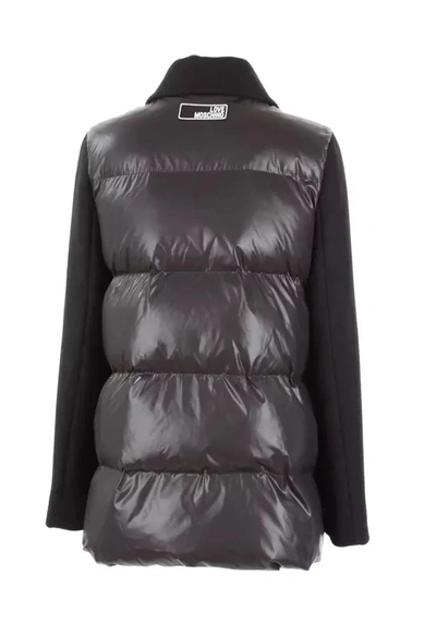 Shop Love Moschino Gray Polyester Jackets &amp; Women's Coat