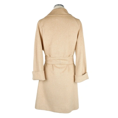 Shop Made In Italy Elegant Beige Wool Women's Women's Coat