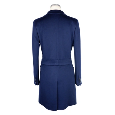 Shop Made In Italy Elegant Wool Vergine Women's Blue Women's Coat