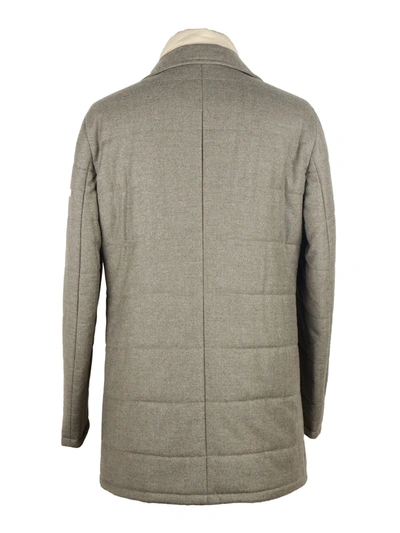 Shop Made In Italy Elegant Gray Wool-cashmere Men's Jacket