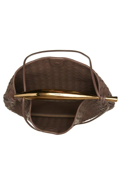 Bottega Veneta Sardine Intrecciato Crossbody Bag In 2562 Taupe Grey-m Brass