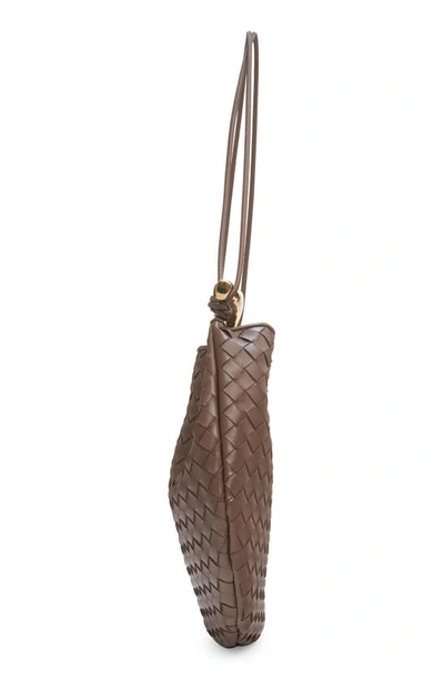Bottega Veneta Sardine Intrecciato Crossbody Bag In 2562 Taupe Grey-m Brass