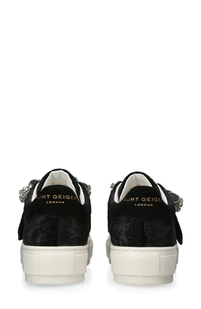 Shop Kurt Geiger Laney Bow Sneaker In Black