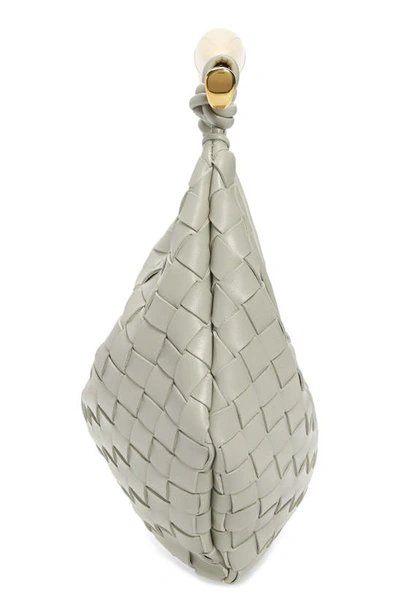 Bottega Veneta Sardine Intrecciato Leather Top Handle Bag In 1557 Agate Grey-muse Br