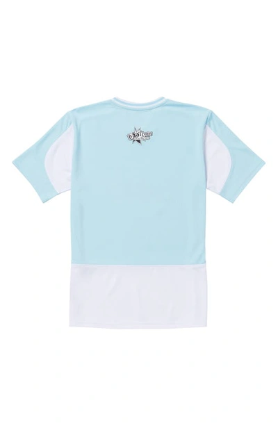 Shop Volcom Ent Noa Deane Oversize V-neck Graphic T-shirt In Misty Blue