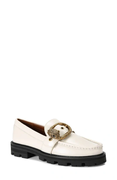 Shop Kurt Geiger Mayfair Platform Loafer In White