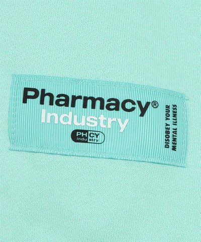 Shop Pharmacy Industry Chic Urban Hooded Green Sweater With Zip Men's Closure