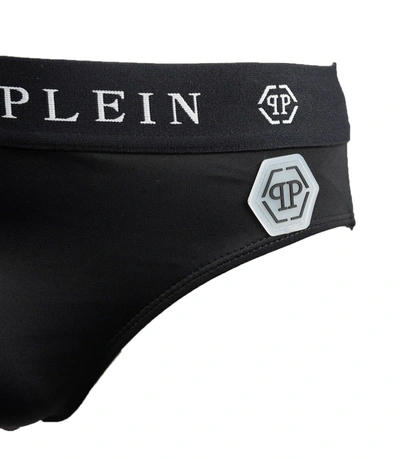 Shop Philipp Plein Black Polyamide Men's Swimwear