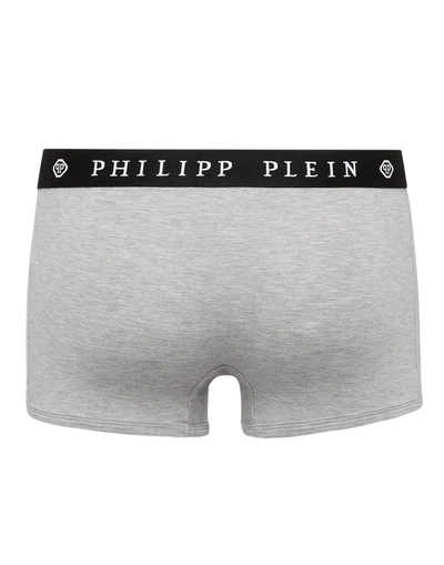 Shop Philipp Plein Gray Cotton Men's Underwear
