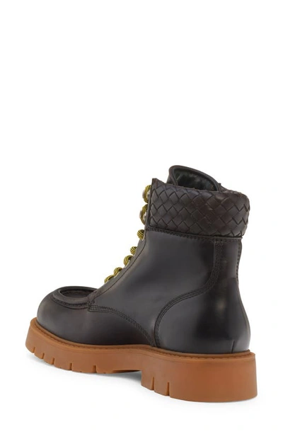 Shop Bottega Veneta Haddock Lug Sole Lace-up Boot In 2189 Fondant-rubber