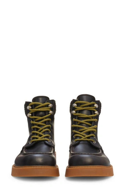 Bottega Veneta Men's Haddock Leather Lace-Up Boots, Fondant-Rubber, Men's, 10D, Boots Ankle Boots & Booties