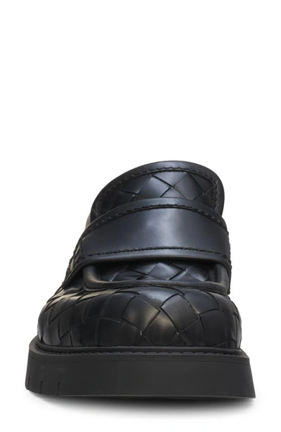 Bottega Veneta Haddock Intrecciato Leather Loafers In Black