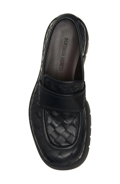 Bottega Veneta Haddock Intrecciato Leather Loafers In Black