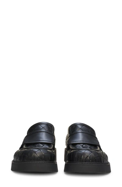 Bottega Veneta Haddock Intrecciato Leather Loafers In Black