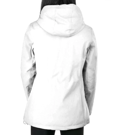 Shop Yes Zee Chic White Hooded Down Jacket For Women's Women