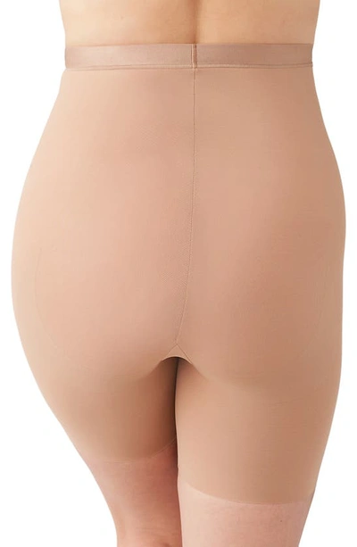 Shop Wacoal Shape Revelation™ Straight High Waist Thigh Shaping Shorts In Praline