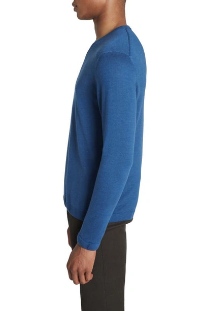 Shop Jack Victor Ramezay Wool Blend V-neck Sweater In Blue