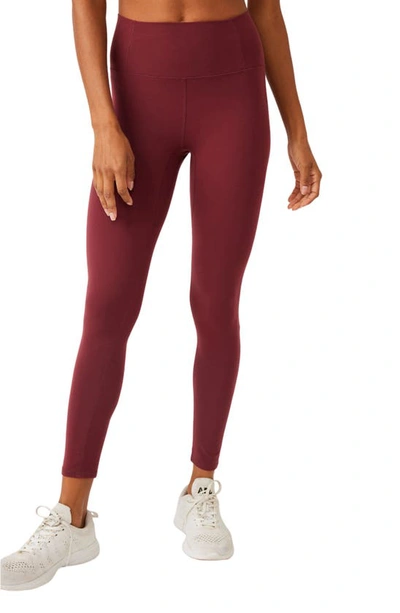 Shop Fp Movement By Free People Never Better High Waist Leggings In Oxblood