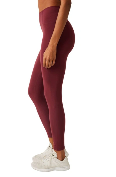 Shop Fp Movement By Free People Never Better High Waist Leggings In Oxblood
