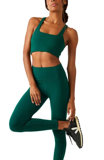 Shop Fp Movement By Free People Never Better Racerback Bra In Emerald Green