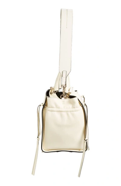 Shop Chloé Steph Grained Leather Satchel In White