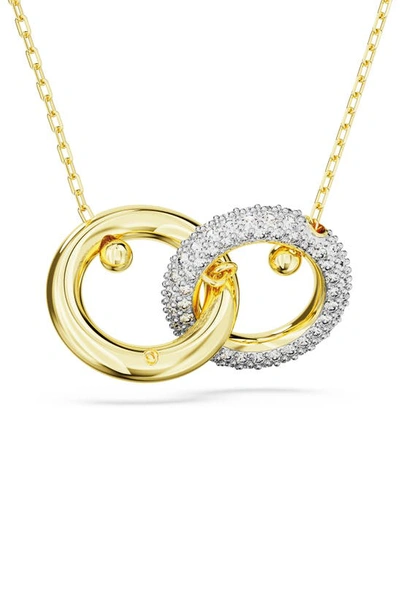 Swarovski Dextera Interlink Pendant Necklace In Gold