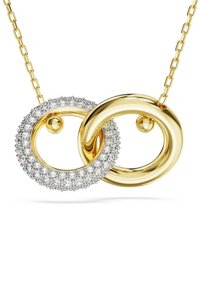 Swarovski Dextera Interlink Pendant Necklace In Gold