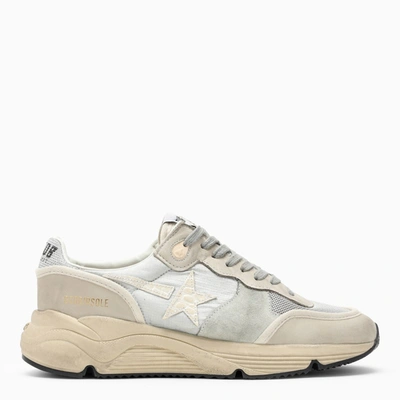 Shop Golden Goose Running Sole Silver/ice Trainer In White