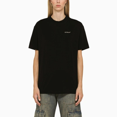 Shop Off-white ™ | Black Crew-neck T-shirt With Logo