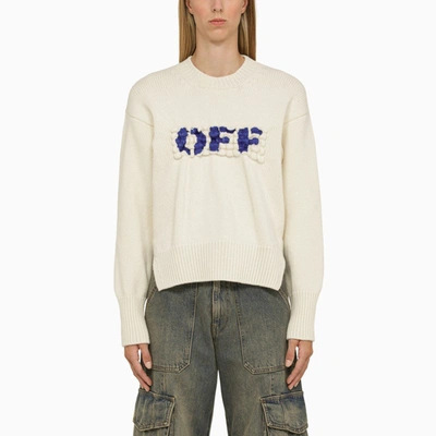Shop Off-white Ivory Wool Crew-neck Jumper In White