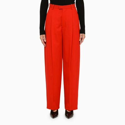 Shop Marni | Virgin Wool Lacquer Trousers In Red
