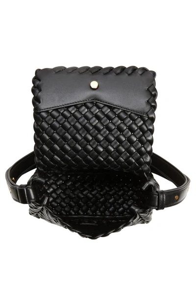 Shop Bottega Veneta Mini Cobble Padded Intrecciato Leather Shoulder Bag In 8425 Black-gold