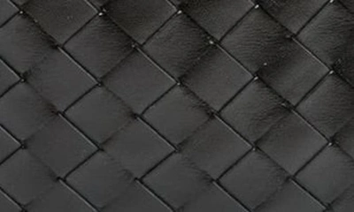 Bottega Veneta Hop Intrecciato Leather Shoulder Bag In 1019 Black-m Brass