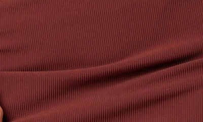 Edikted Sutton Rib Miniskirt In Burgundy