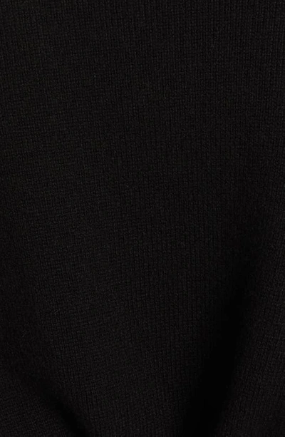 Shop Tom Ford Leather Belt Detail Long Sleeve Cashmere Sweater Dress In Black