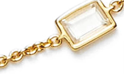 Shop Missoma Cubic Zirconia Station Chain Necklace In Gold