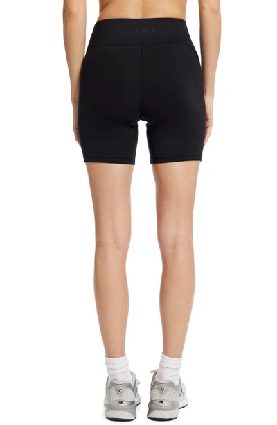 Bandier Center Stage High Waist Pocket Bike Shorts In Black