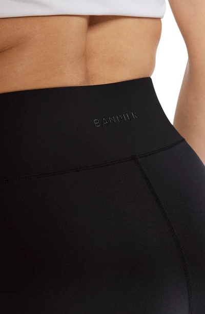 Bandier Center Stage High Waist Pocket Bike Shorts In Black