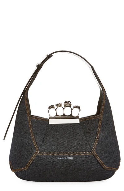 Women's The Jewelled Hobo Mini Bag in Black