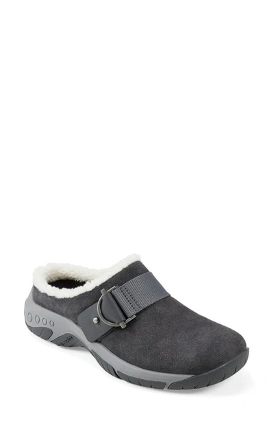 Shop Easy Spirit Wend Faux Fur Clog Sneaker In Medium Grey