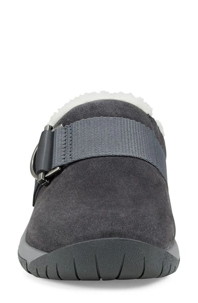 Shop Easy Spirit Wend Faux Fur Clog Sneaker In Medium Grey